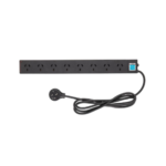 HPM 8 outlet surge protected powerboard black 1.8m lead Australia