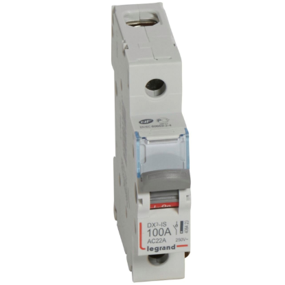 HPM 100A isolating switch 250V single pole 1 module grey switchboard circuit breaker isolator
