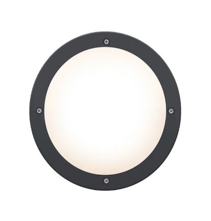 HPM OROYA LED round bunker light LBL014KBL black IP65 outdoor ceiling wall light Australia