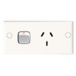 HPM single slimline powerpoint white 10A indoor electrical outlet Australia