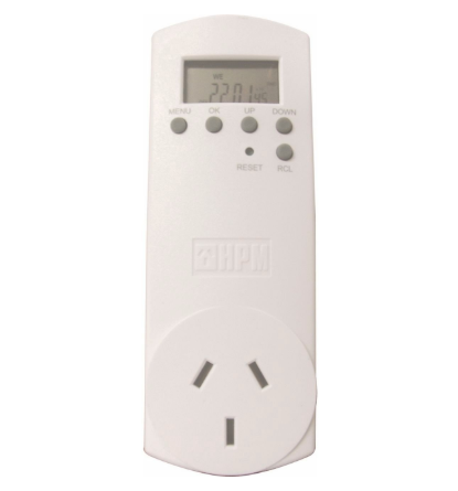 HPM slimline 247 digital timer 7 day 10A programmable countdown random mode slim design Australia