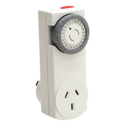 HPM slimline 24hr analogue timer D810SLIMDP 10A plug-in timer 30min increments Australia electrical control device