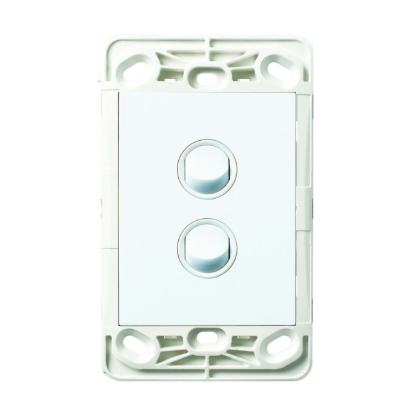HPM VIVO 2 gang wall switch white 240V indoor electrical switch no cover plate modern design