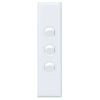 HPM VIVO 3 gang architrave switch white 10AX narrow door frame electrical switch indoor Australia