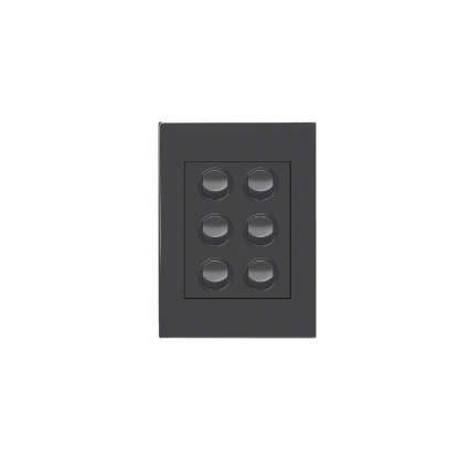 HPM VIVO 6 gang wall switch grey modern 240V indoor electrical control panel
