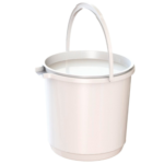 HomeLeisure RHBWL011.975 11L white polypropylene trend bucket with matching white lid and moulded handle