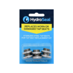 HydroSeal stainless steel replacement tap seats and washers 6 pack for bathroom tap repair Australia