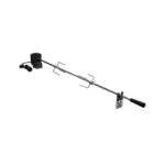 Jumbuck HS-RK001 240V AC stainless steel rotisserie kit with pronged forks and mounting brackets for BBQ