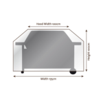 Jumbuck Black 6 Burner Hooded BBQ Cover – Water & UV Resistant, Velcro Straps, 175x65x100cm - Image 2