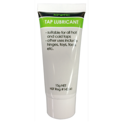 Kinetic 4920449 15g tap lubricant aluminium-based grease tube for smooth hot and cold tap operation