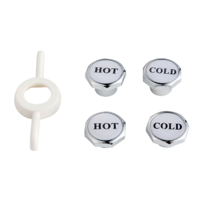 Kinetic chrome plated hot and cold tap buttons KIN0850 with removal tool