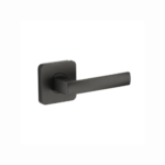 Lane Oxford matte black passage leverset L996335 with square round rose design