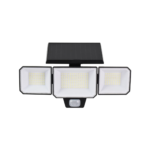 Luxzone 1200 Lumen 3 Head Adjustable Solar Motion Sensor LED Security Light 3 Modes Eco-Friendly Outdoor QWASSE23005