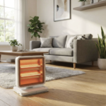 Mistral 800W Radiant Heater – 2 Quartz Heating Elements, 2 Heat Settings, Tip-Over Protection - Image 2