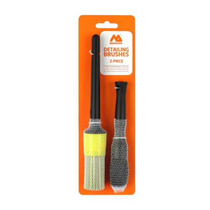 Morgan 2 piece detailing brushes set for interior and exterior car cleaning Australia