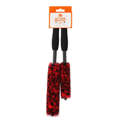 Morgan 2 piece soft wheel brush set for rim and tyre cleaning Australia