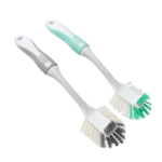 Morgan Traditional Dish Brush Lightweight Polypropylene Soft Grip Handle Short Stiff Bristles Rounded Head for Dishwashing