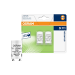 Osram ST111 4050300064000 white fluorescent tube starter 2 pack, 65W 240V longlife plastic and metal