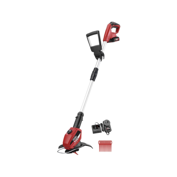 Ozito PXC 18V 240mm Cordless Grass Trimmer 2.0Ah Kit Telescopic Shaft Rotating Tilting Head 10 Blades PXCLTK-218