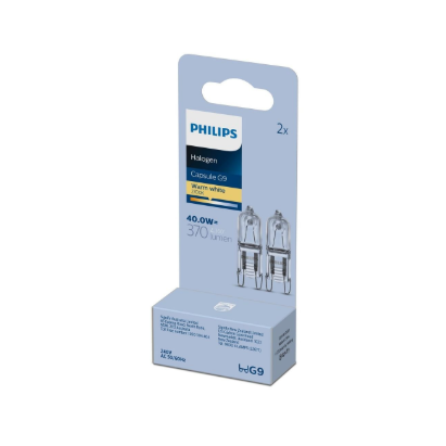 Philips G9 40W halogen capsule 460lm frosted 2 pack indoor decorative lighting bulb