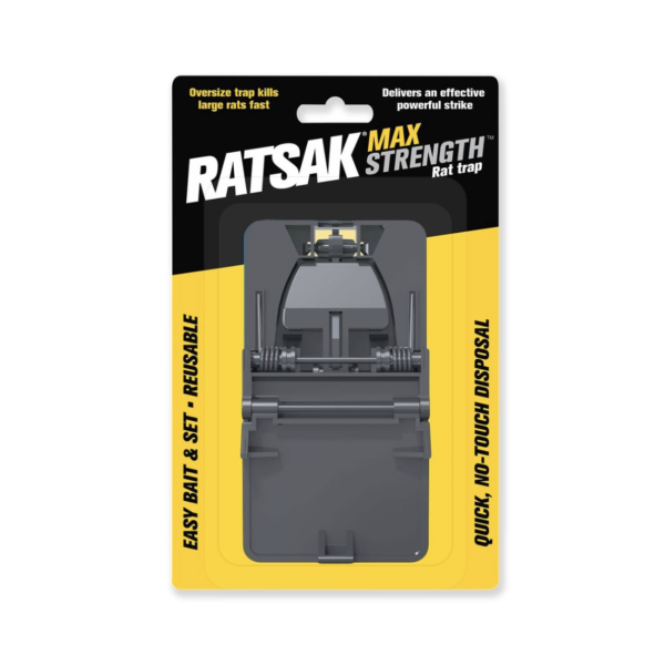 RATSAK Max Strength Rat Trap Poison-Free One Click Set No-Touch Disposal Reusable Indoor Outdoor 55456