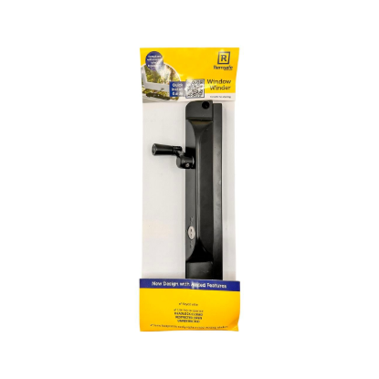 Remsafe RCW-20SS BLK black lockable window winder with stainless steel chain and key-operated deadlock restrictor