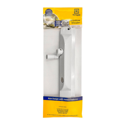 Remsafe RCW-20SS WHT white lockable window winder with stainless steel chain and key-operated deadlock restrictor