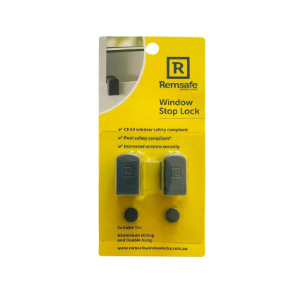 Remsafe charcoal stop lock window restrictor sliding aluminium safety lock Australia