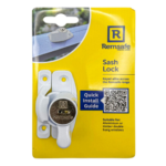 Remsafe white sash lock double hung window security lock powder coated steel Australia