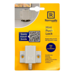 Remsafe white mini push lock window security lock powder coated steel Australia