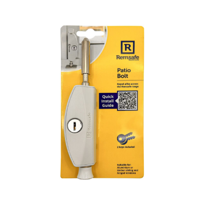Remsafe Patio Bolt White | Sliding Door Security Lock Australia Remsafe Patio Bolt White | Sliding Door Security Lock Australia