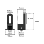 Rolltrak Adjustable Window Roller R5140 2 Pack Sliding Carriage - Image 3