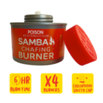 Samba Chafing Burner Fuel 4 Pack 6 Hour Catering Australia - Image 2