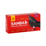 Samba disposable BBQ gloves extra large 50 pack food grade nitrile gloves