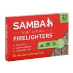 Samba natural firelighters 32 pack wood and wax BBQ fire starters Australia
