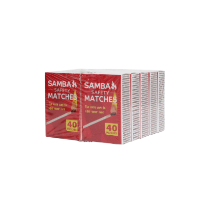 Samba safety matches 10 pack red tipped timber matches for BBQ and fireplace lighting