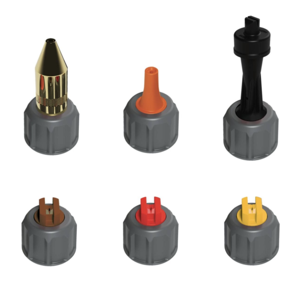 Silvan ProGrade Sprayer Nozzle Kit 6 Nozzles Suits 5L 8L 15L Foaming Adjustable Brass Fan Nozzles