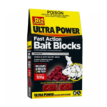 The Big Cheese 120g Ultra Power Fast Action Bait Blocks 6 Pack Brodifacoum Single Feed Kill Rodenticide for Indoor and Outdoor Rat and Mouse Control