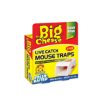 The Big Cheese Live Catch Mouse Trap 2 Pack Humane Welfare Friendly Pre-Baited Locking Bar Indoor Outdoor Mouse Trap