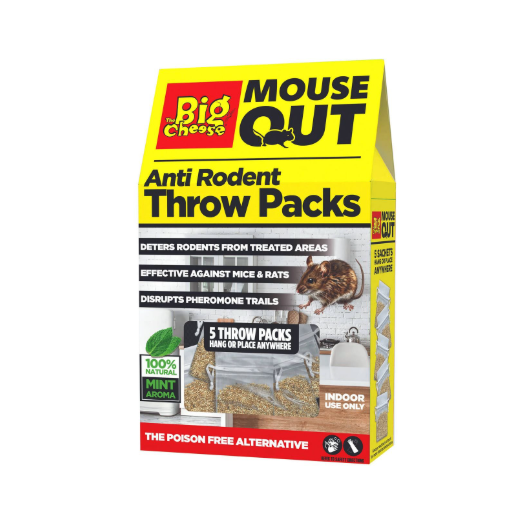 The Big Cheese Mouse Out Anti Rodent Throw Packs 5 Pack Natural Indoor Rodent Deterrent 73144 The Big Cheese Mouse Out Anti Rodent Throw Packs 5 Pack Natural Indoor Rodent Deterrent 73144