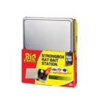 The Big Cheese Strongbox Tamper Resistant Metal Rat Bait Station with Allen Key Closure and Ground Anchors for Safe Rodent Bait Placement