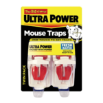 The Big Cheese Ultra Power Mouse Trap 2 Pack White Plastic One Touch Set Reusable Professional Grade Indoor Outdoor Mouse Trap